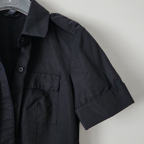 Club Monaco Black Short Sleeve Dress - Picture 3 of 6